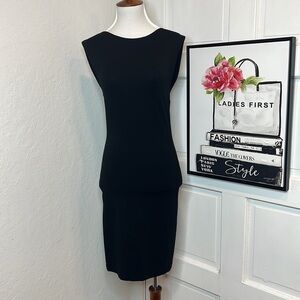 Alice & Olivia Black Sleeveless Midi Dress RTM
